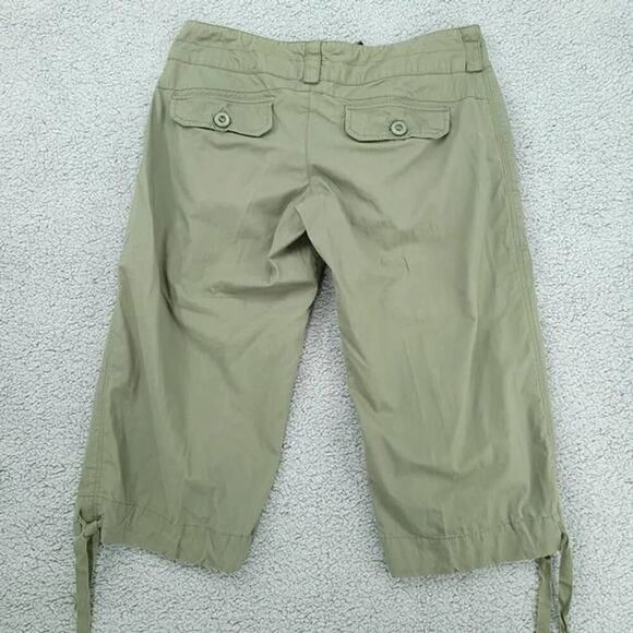 Nike Cargo Capri Pants Medium Drawstring Army Green - Picture 6 of 9